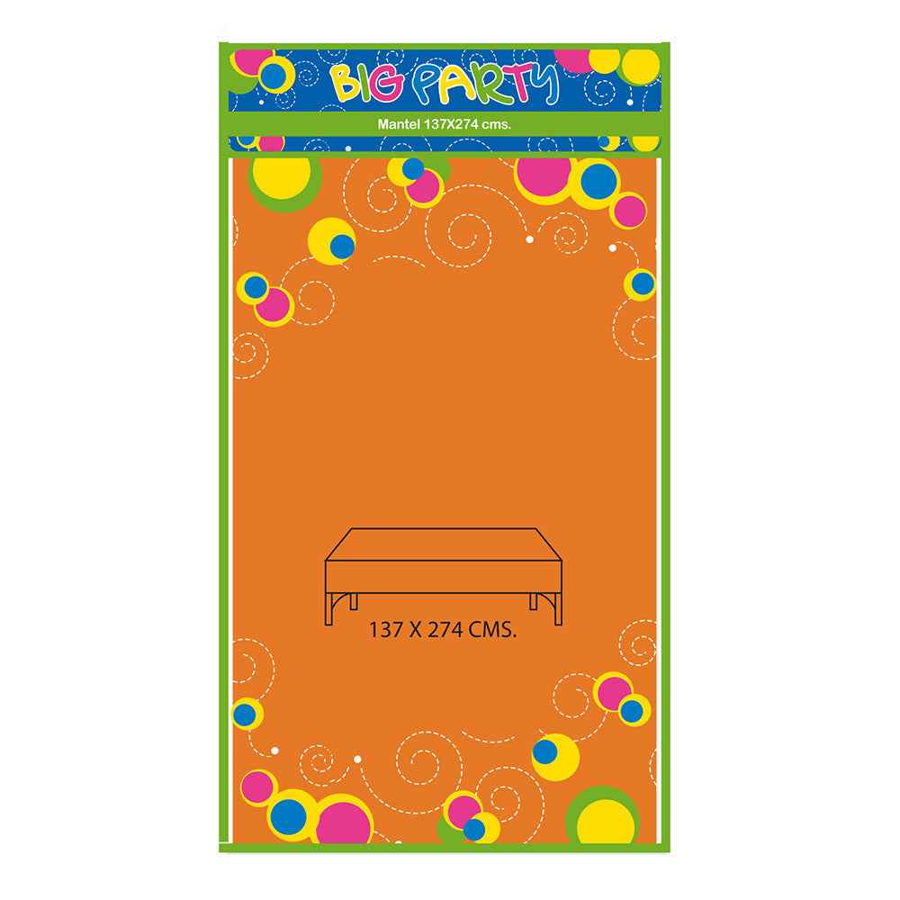 Mantel Naranjo 137x274 cm Big Party | Big Party